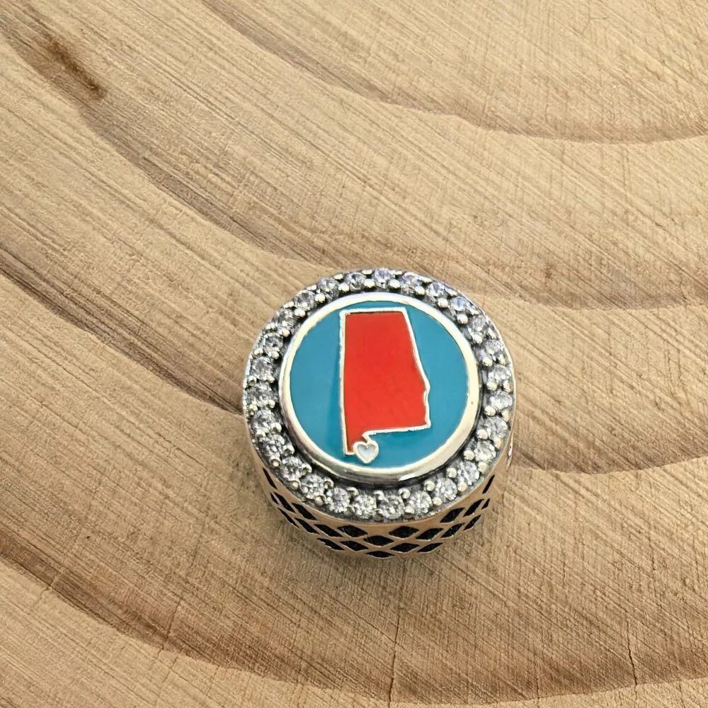 Pandora Orange Beach Alabama Exclusive Charm Pendant, S925 Silver Jewelry